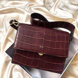JW PEI Brown Croc Crossbody Bag Like New